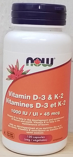 Vitamin D3 & K2 - 1000 IU (Now)